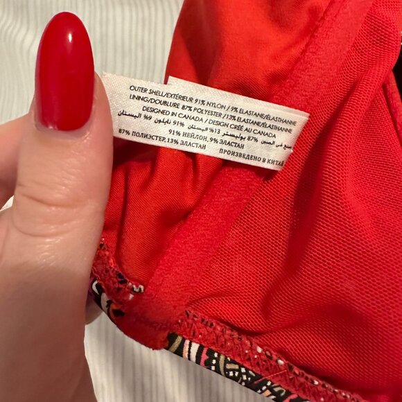 La Vie en Rose Bikini Top with Removable Strap and Push up Pads  (XL) - Picture 7 of 8